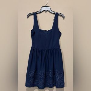 Women’s Navy Aline Embroidered Dress Size M